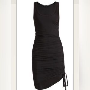 NWT Veronica Beard Dimitri Tank Black Sleeveless Ruched Party Dress Size XS New